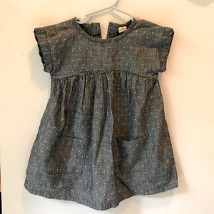 NWOT 24 month Cute Chambray polka dot cotton dress